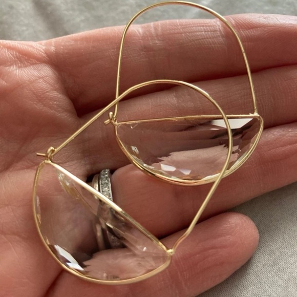 💎 Gemstone Hoop Earrings 💎 - Picture 4 of 4